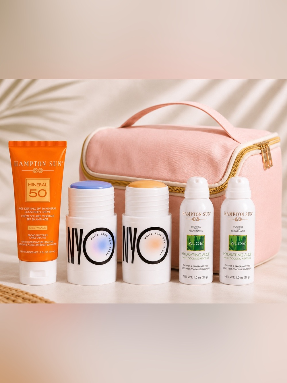 Hampton Sun Luxury Bundle – SPF 50 + 2 Hydrating Aloe + WOS Clay Mask + Shampo